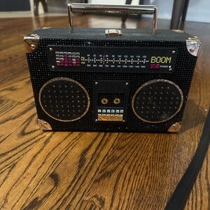 Boom Box Style Portable Speaker purse